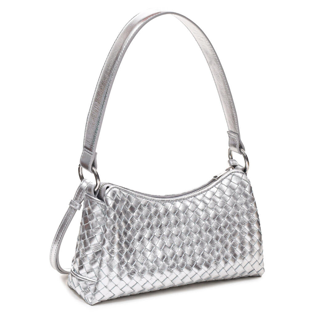 Salerno Eleonora skuldertaske - sølvfarvet